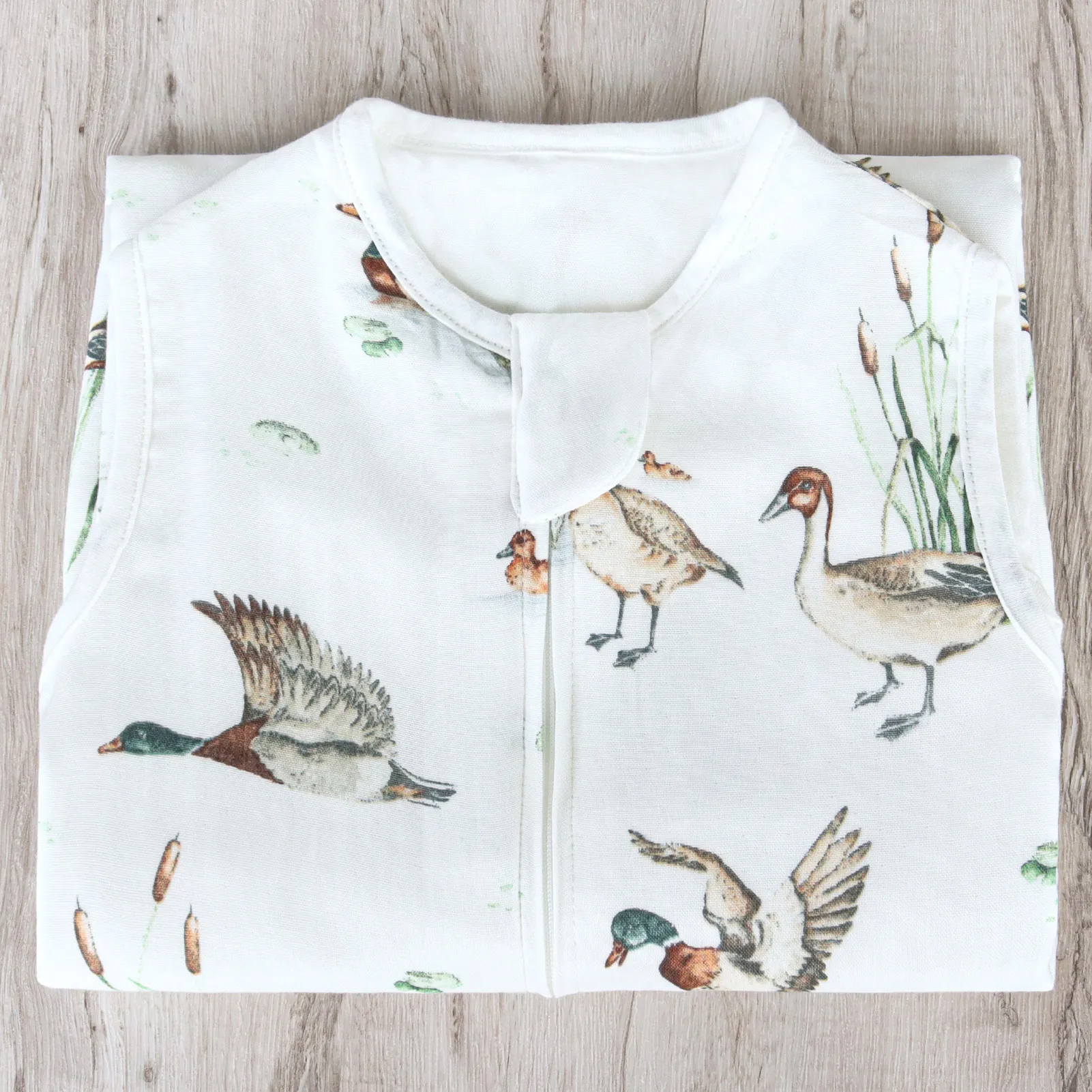 Top Quality Fashion Duck Sleeveless Double Zippers  Newborn Soft Bamboo Cotton Baby Muslin Sleeping Sack Wearable Blanket