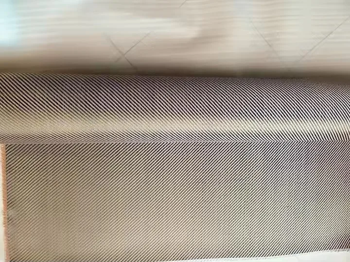 tube gold toray chopped yellow kevlar and carbon fiber mixed fabric solid hybrid carbon kevlar cloth 100d/3k 200gsm