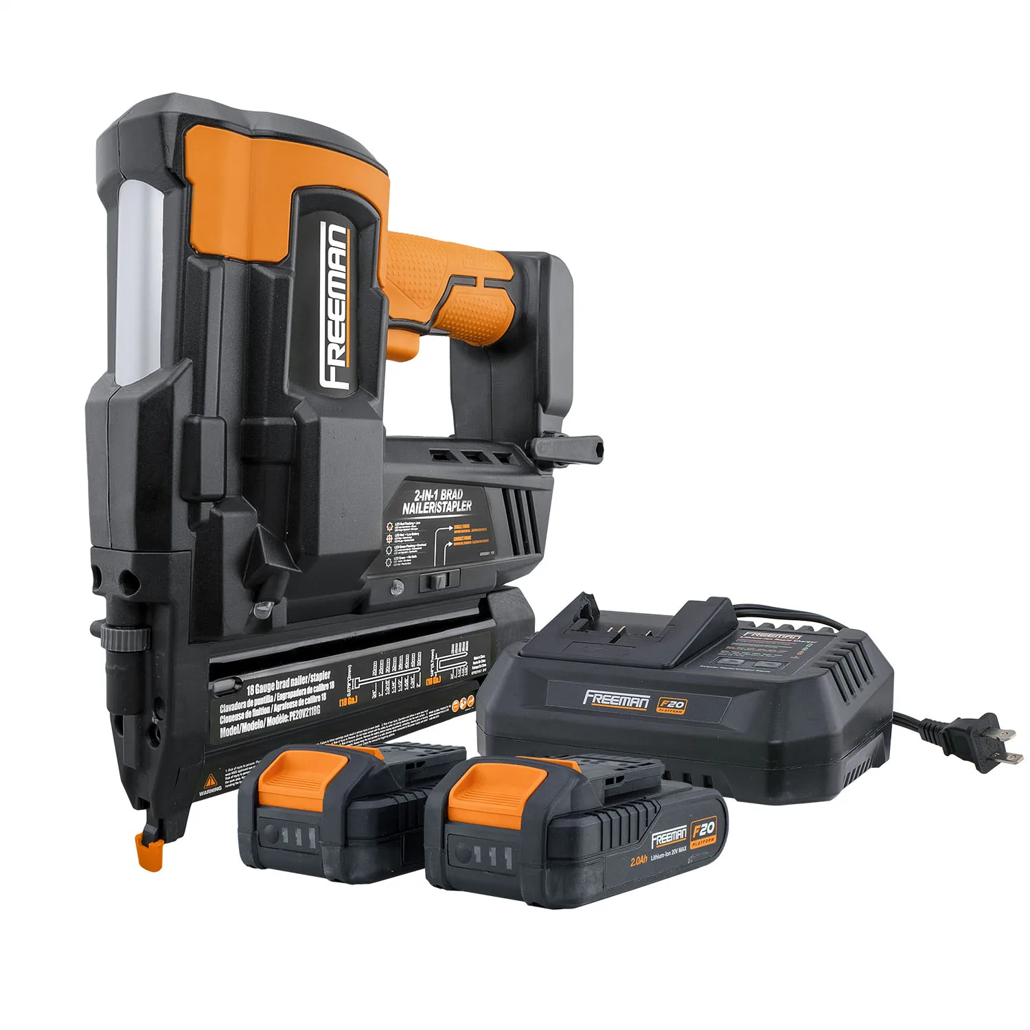 FREEMAN Multifunctional lithium battery nail gun F30F50/T50/440K 3 in 1 electric stapler Makita same type socket battery 2Ah.20V