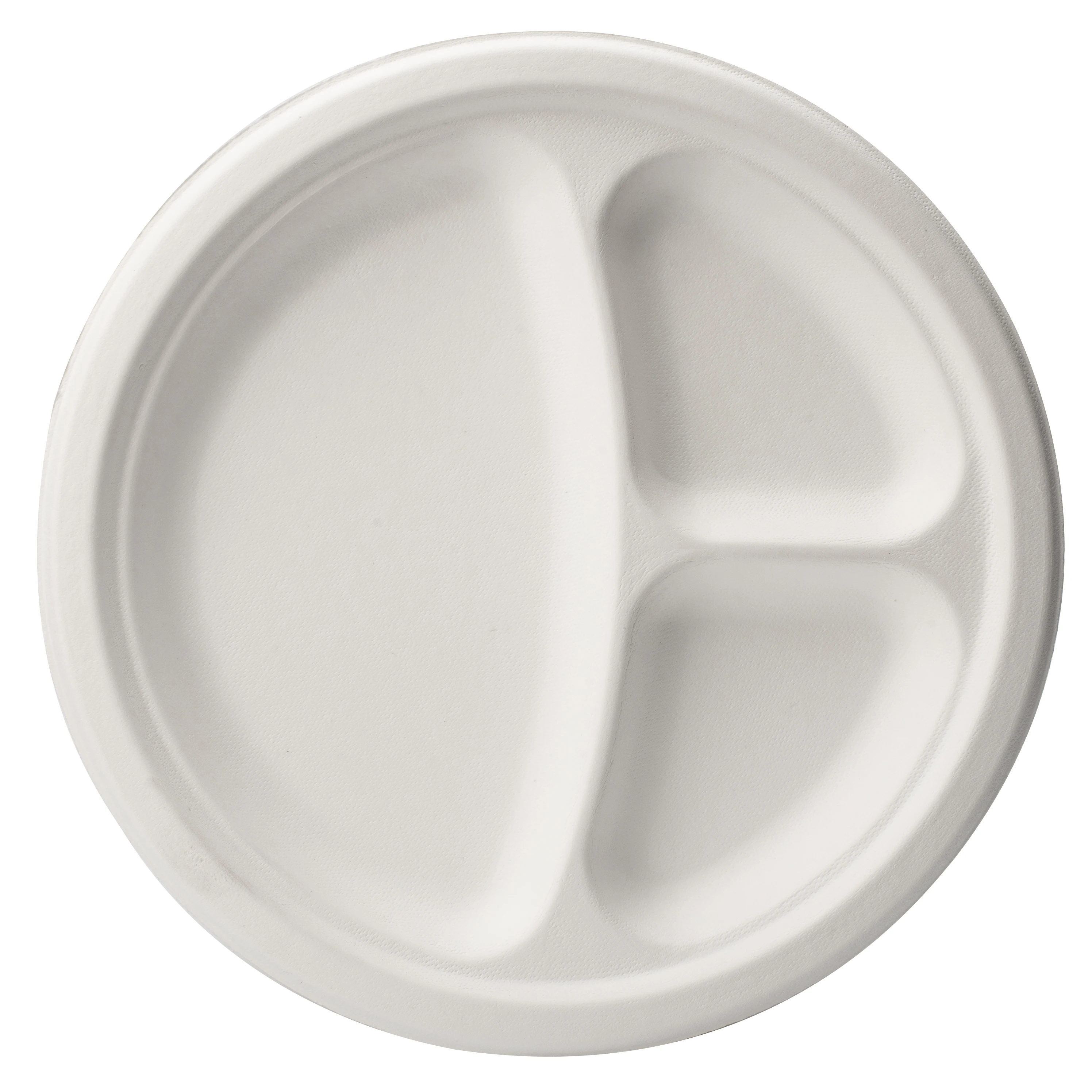 Биоразлагаемые сахарного тростника, 10 дюймов, 3 отсек Необычные Фрукты багасса пульпы и бумаги