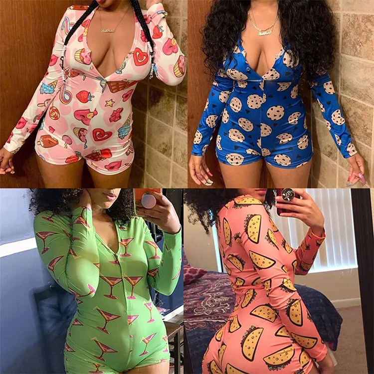 Wholesale Womens Silk Pajamas Women Sexy Onesie Nightwear Romper Sleepwear Summer Adult Onesie Pajama