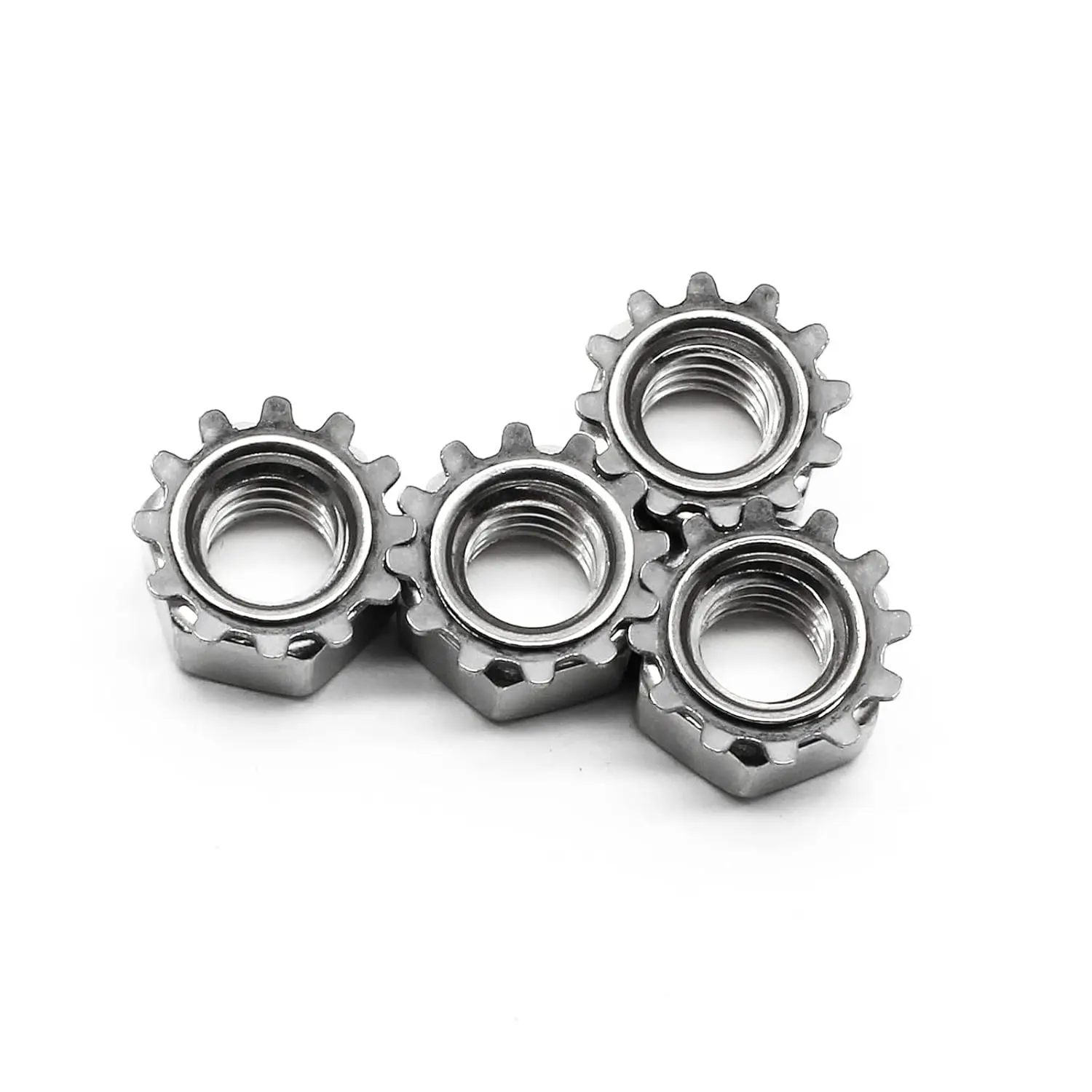 Unique Features M6 M8 Stainless Steel High Quality K Nuts 304 316 Steel Hex Lock K Nut With Free Spinning Washer