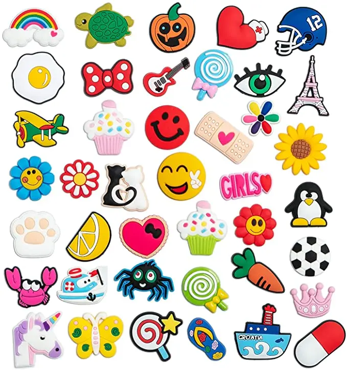 Подвески для обуви, подходят для крокса, черные подвески для девочек, украшения для обуви для девочек и женщин, оптовая продажа, Лидер продаж