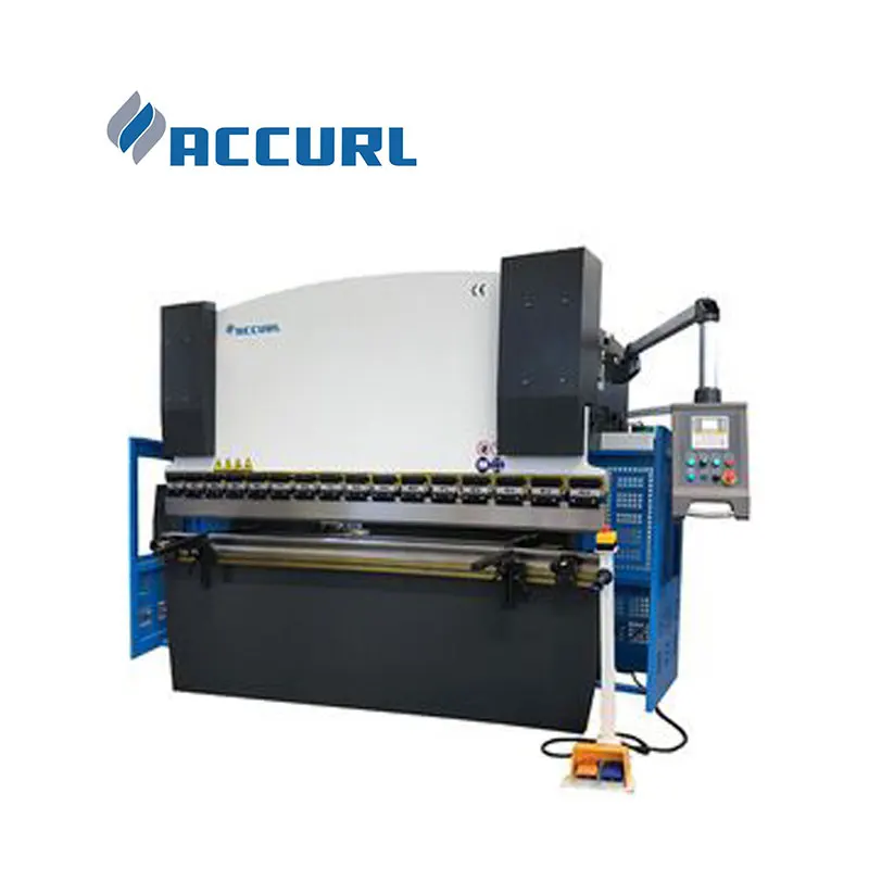 Accurl 100T*3200 hydraulic steel plate press brake bending machine 3+1 axes steel plate folding machine