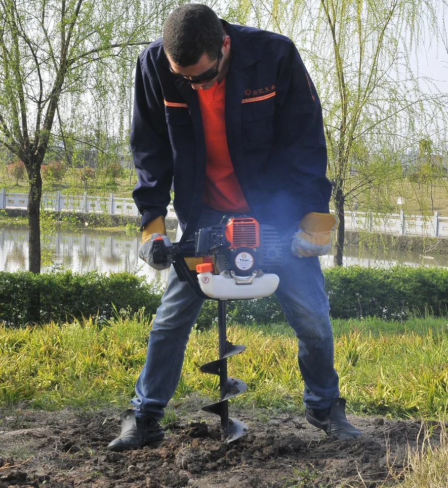 new engine 100 150 200mm drills earth auger 52cc