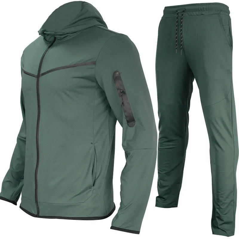 High Quality Sudaderas Plain Black Tracksuit Slim Fit Men Latest Sportswear Sudaderas Hombre Zipper Tracksuit Sweatsuit