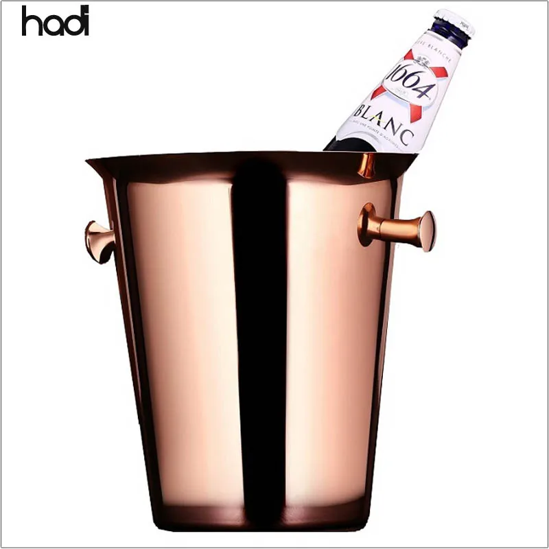 High quality ice bucket 3 color bar stainless steel beer ice bucket gold and copper luxury outdoor ice bucket bar