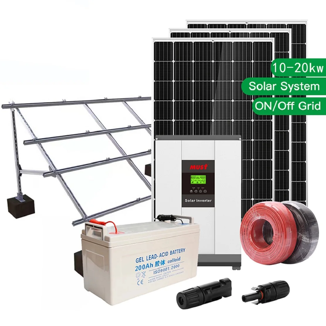 Solar Roof Energy System 3Kw 5Kw 8Kw 10Kw 20Kw 30Kw Solar Light Home Complete Best Solution