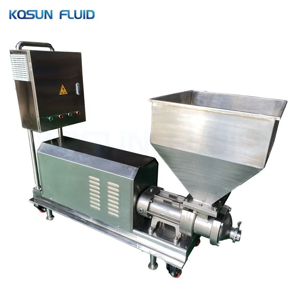 Stainless steel 304 316l high viscosity double twin screw pump with hopper