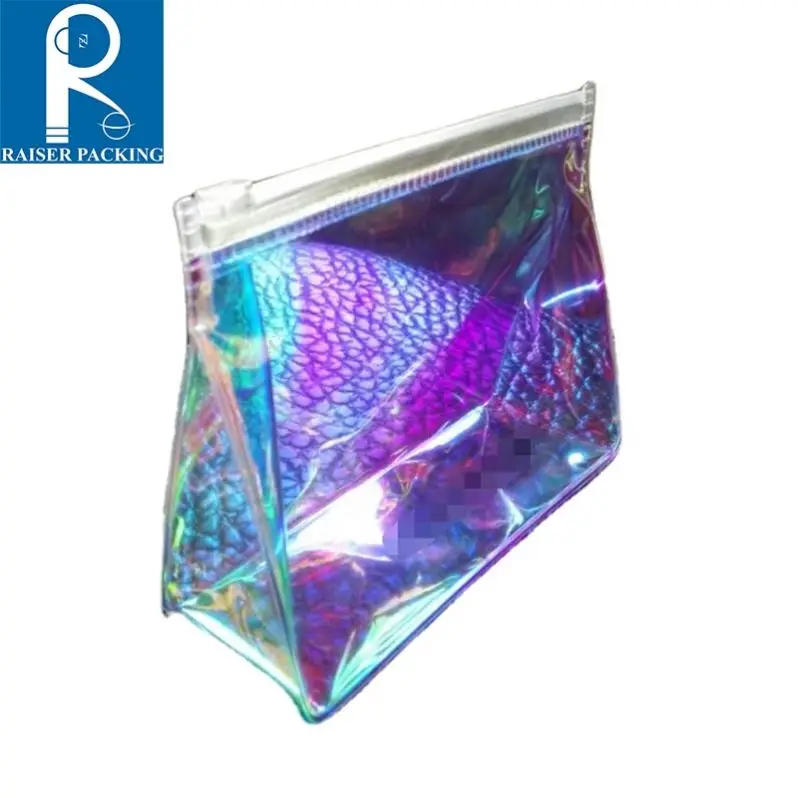 Индивидуальная Женская лазерная голограмма, пластиковая косметичка из ПВХ, прозрачная голографическая косметичка, сумка для туалетных принадлежностей