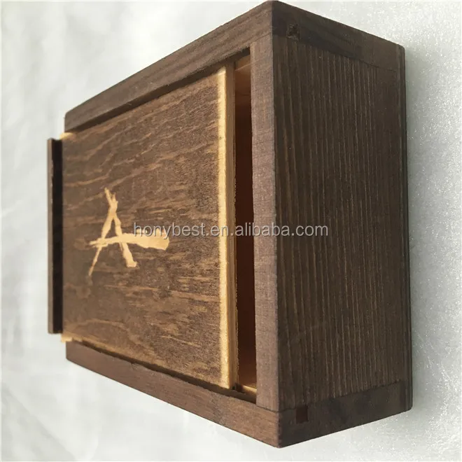 wooden box sliding lid