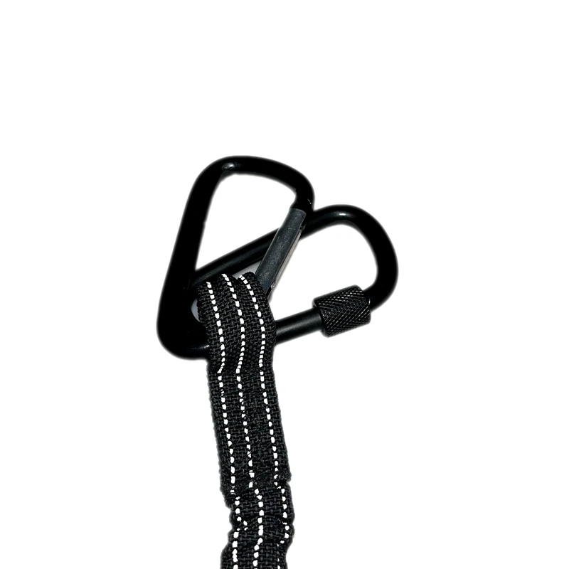 Hongyu High Quality Work Nylon Safety Coil Tool Lanyard With Double Stainless Steel Carabiner Loop End