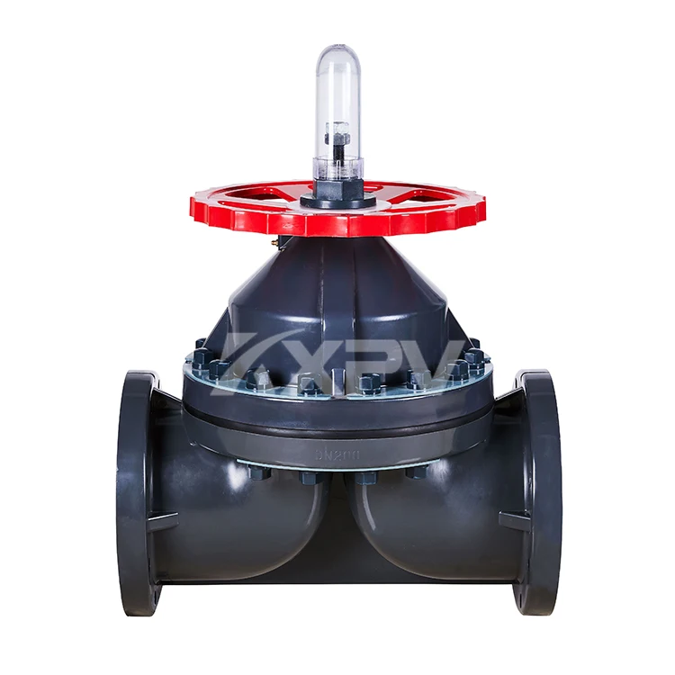 Оптовая Продажа Лучшее качество промышленных DN15-DN250 Пластиковые ПВХ Фланец мембранный клапан