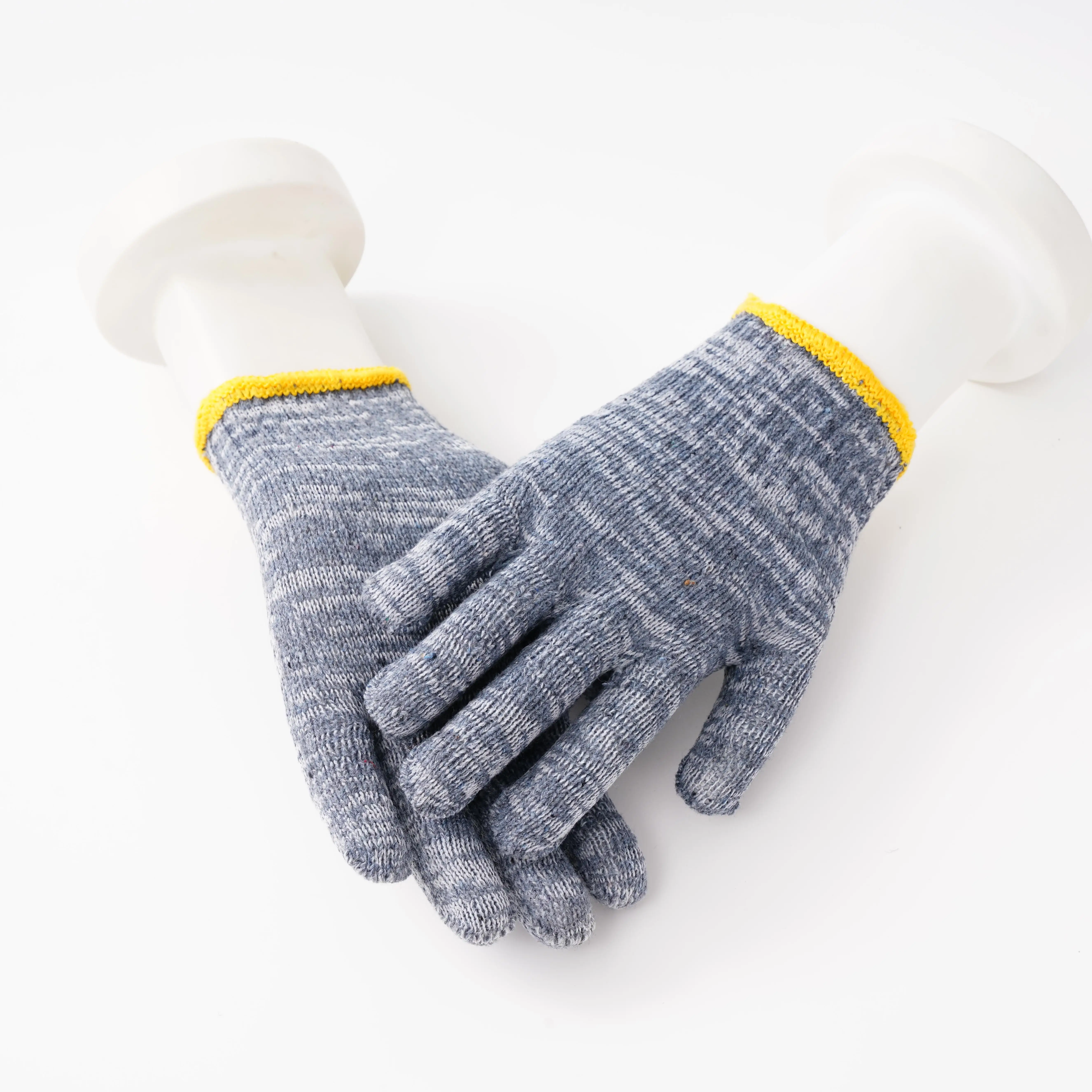10 gauge Natural White Cotton Knitted Working Gloves Yarn Cotton Hand Gloves