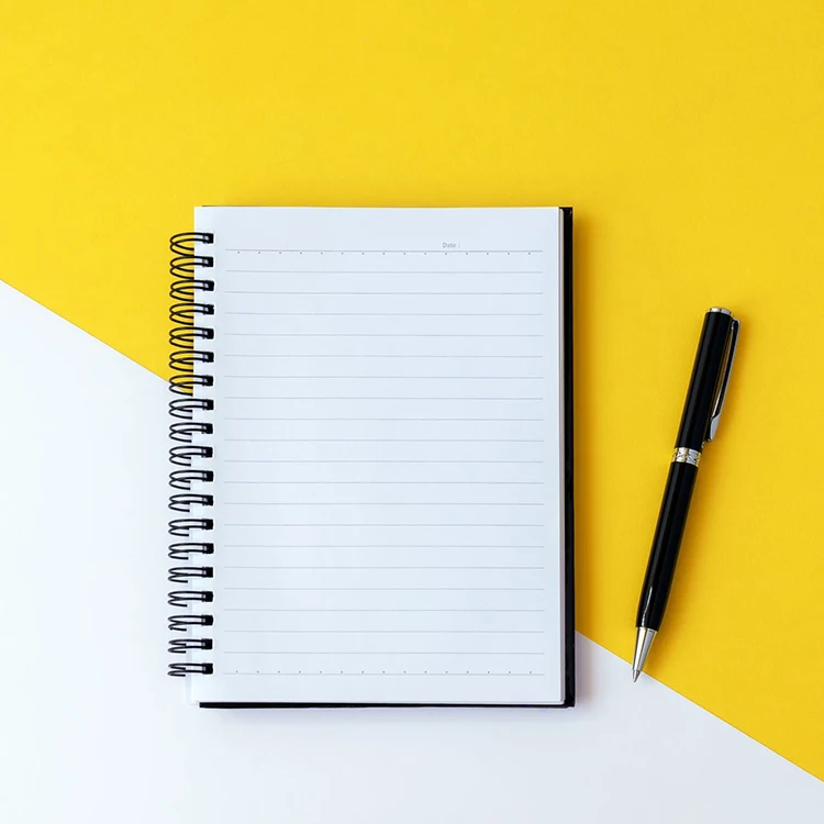 custom printing personalised logo luxury a4 a5 a6 a7 small desk business office spiral weekly note pads printed paper notepads