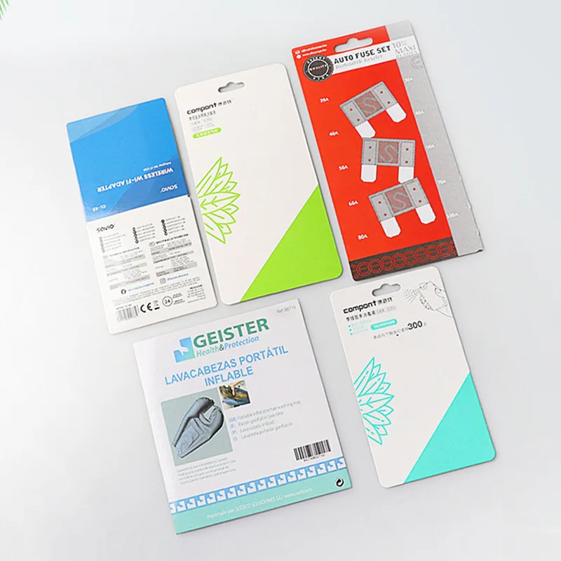 Customized cardboard header cards, cheap paper header card printing ,packaging header card
