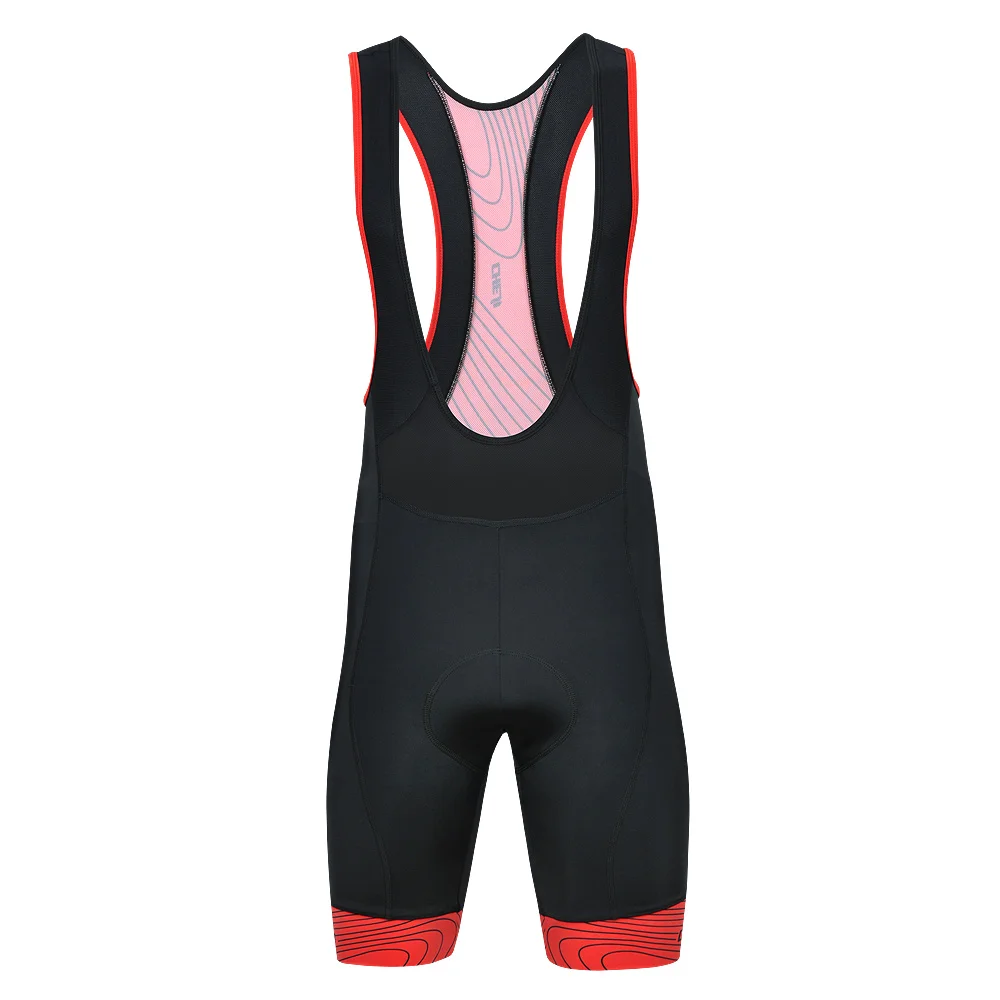 
CHEJI Men Cycling Bib Shorts High Elastic Bike Shorts Black Red Fluo Green Bicycle Wear 
