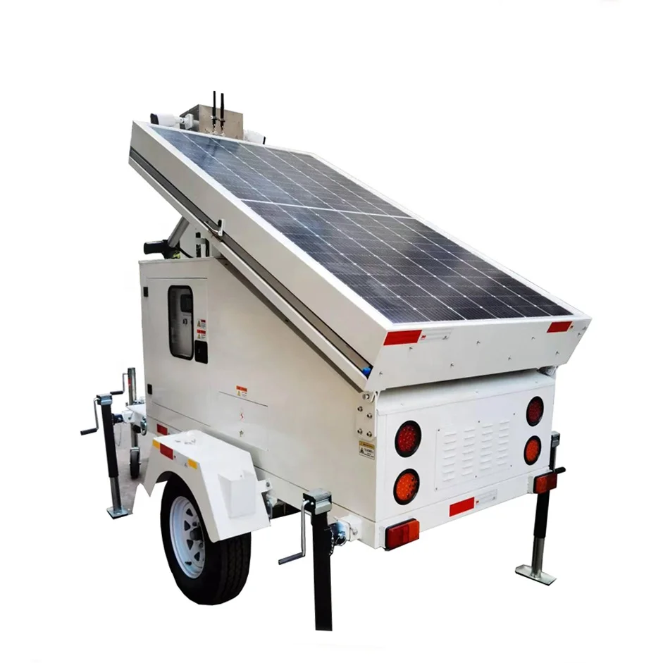 Best Sellers solar CCTV security cameras trailer for warehouse monitoring with movement Detector and security lights