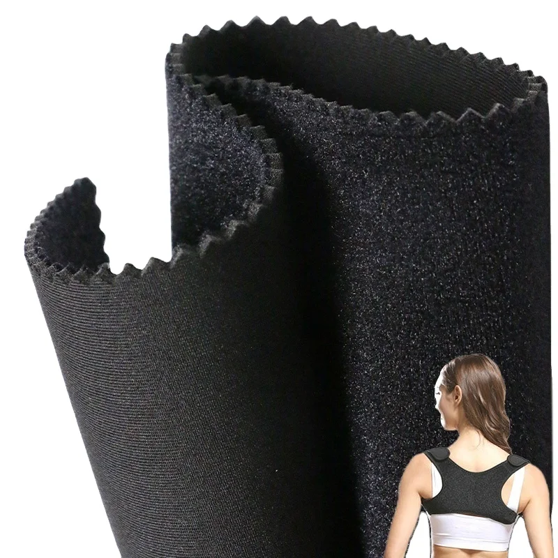 Custom breathable no smell without indentation black nylon OK cloth  PU foam laminated 100% polyester fabrics for protector