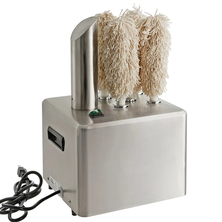 Five Brush Electric Glass Polisher Wiping Cup Cleaner Machine Electric Polishing Drying Machine For Bar Restaurant