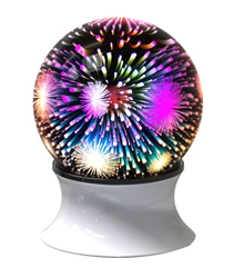 New 3D Creative speaker lamp USB colorful fireworks atmosphere projection lamp hands-free subwoofer wireless