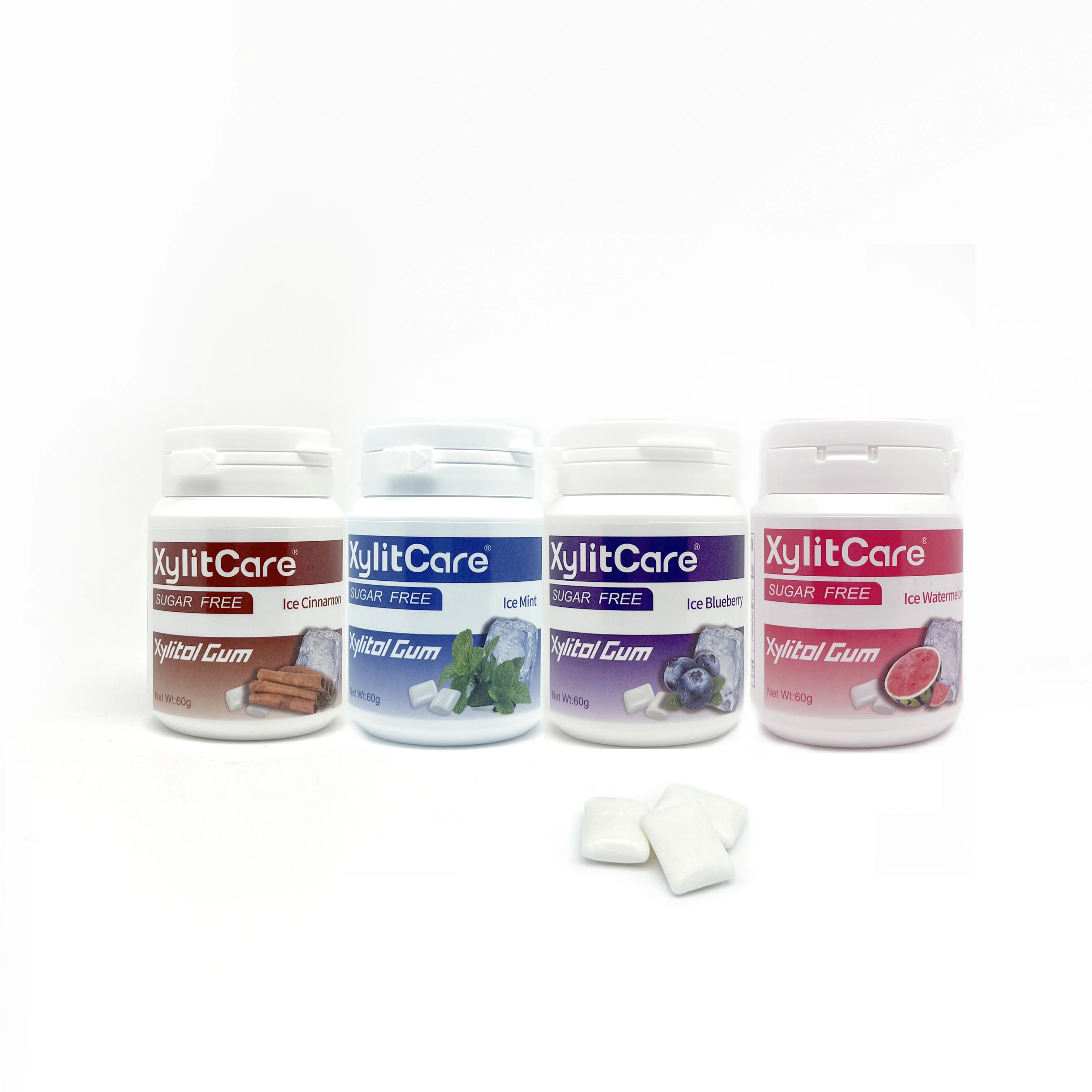 Customized Aspartame Free GMO Free Xylitol Chewing Gum In bottle
