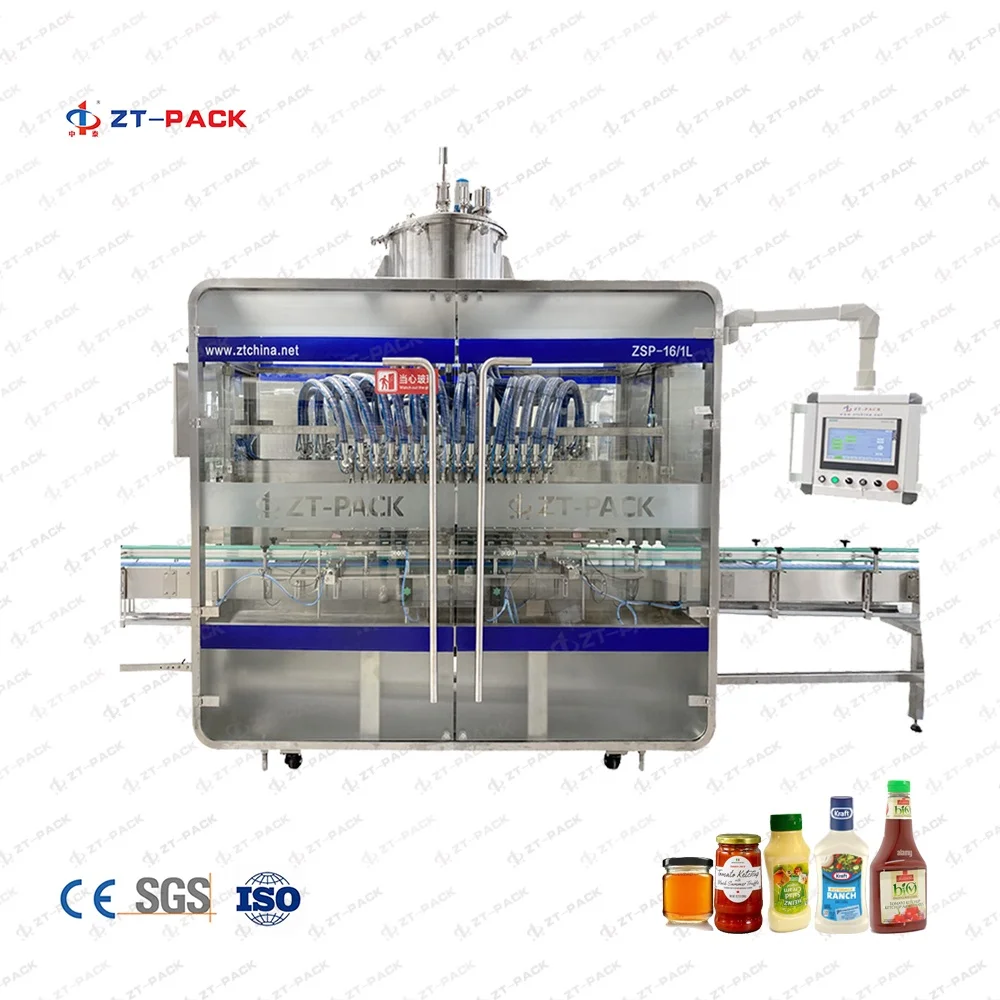 High Quality Customizable chili tomato sauce bottle full automatic garlic paste filling machine