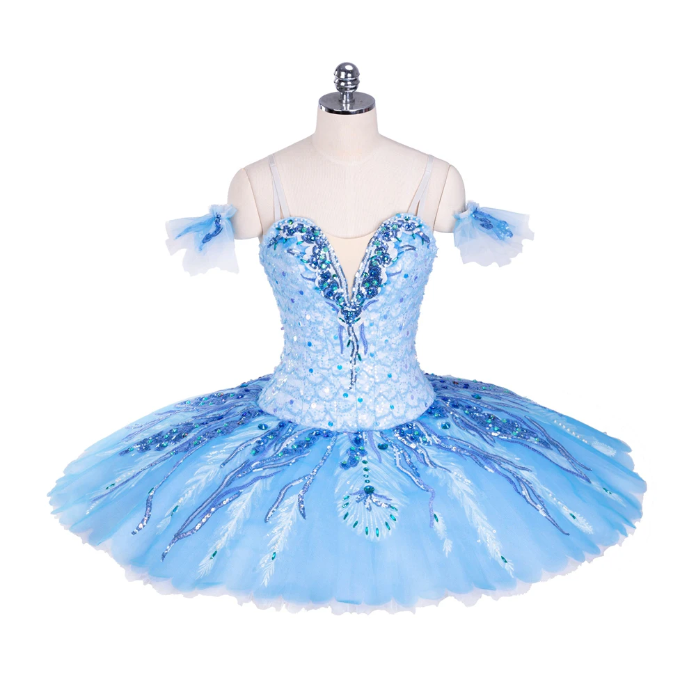 Girls ballet tutu  adult customized classical BLUE fairy dance dress  women competition 12 layers Ballet  tutu professional