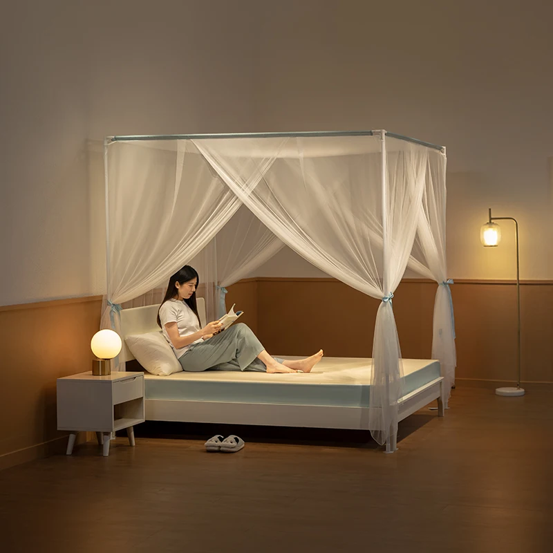 Medoga Romantic Removable Valance Iron Stands Frame Princes Girls Bedroom Mosquito Net Bed Canopy