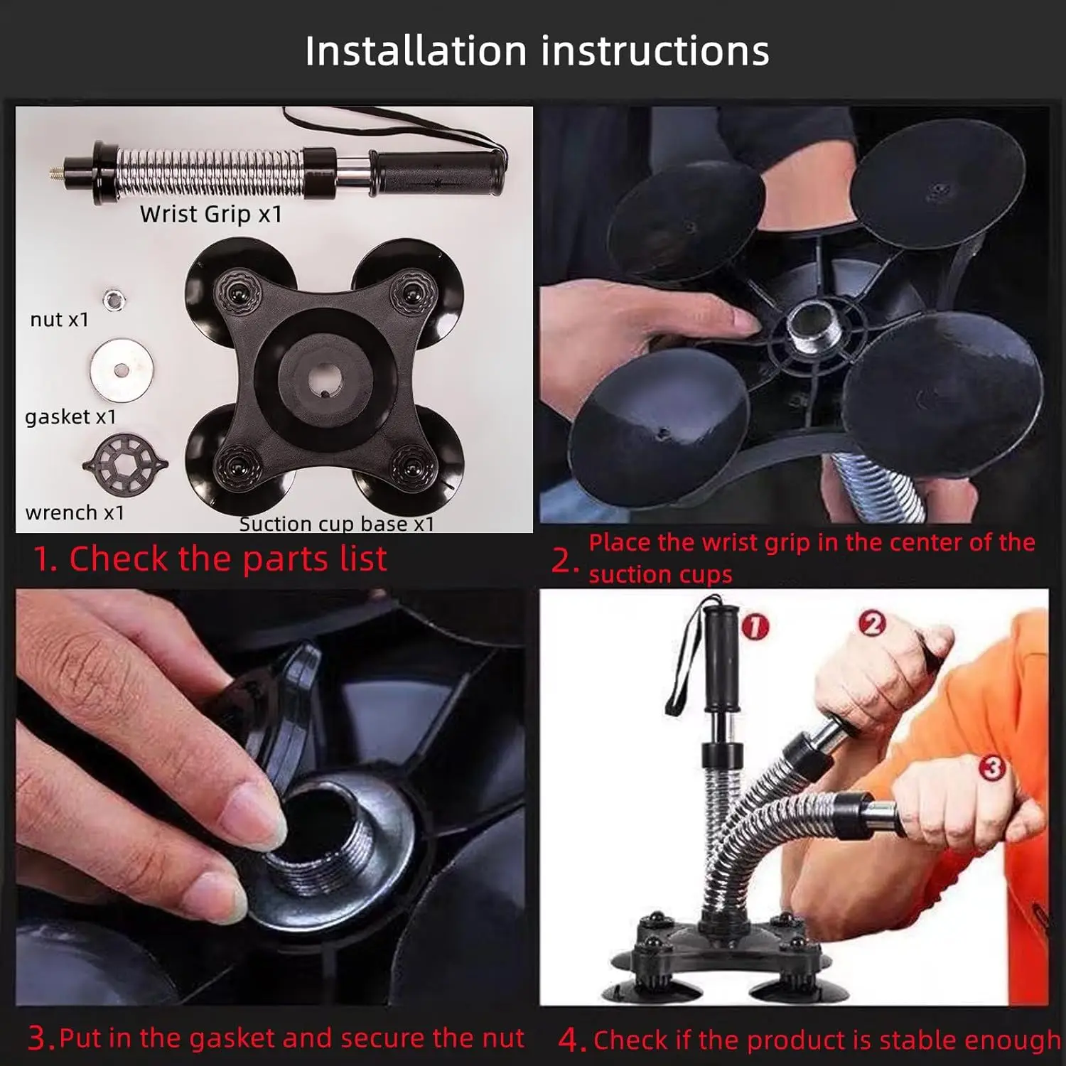 RS Wholesale Arm Wrestling Trainer Table Power Twister Iron Hand Gripper Forearm Train Spring Steel Sports Bar