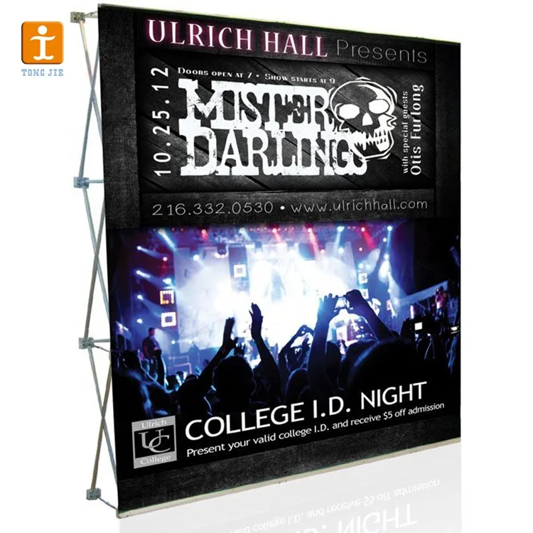 good quality popular Fashion Full colour Printing Display fabric tension backdrop photocall from China factory