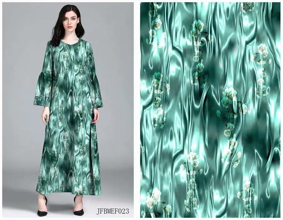  custom viscose crepe floral digital print fabric printing