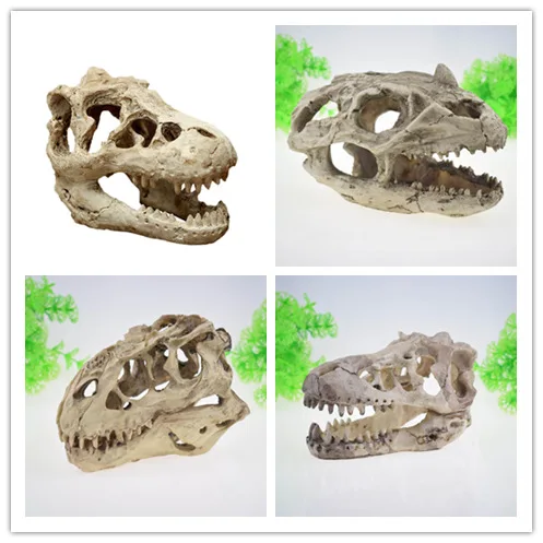Aquarium Fish Tank Accessories Ornaments Water Grass Landscape Dinosaur Resin Skull Fish Tank Landscape/Decoration