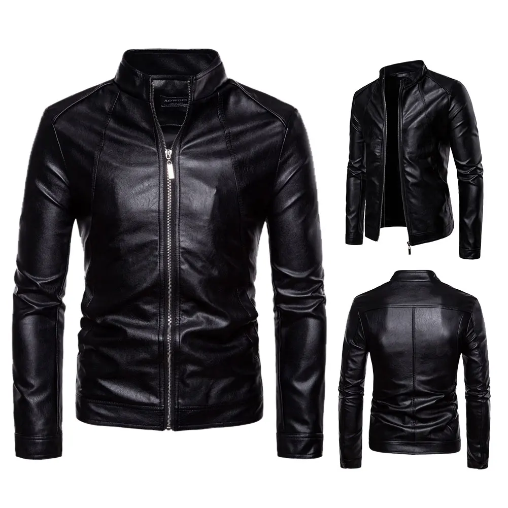 Модный дизайн, Классическая байкерская куртка для мальчиков, мотоциклетная куртка из искусственной кожи, Мужской Блейзер, мужское облегающее кожаное пальто