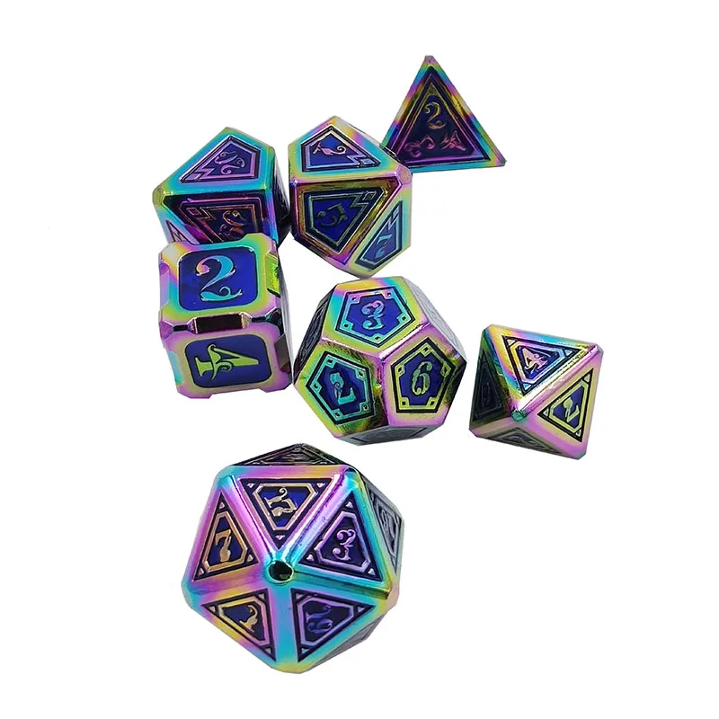 
Elcetroplating old style finished manufacturer on line promotion metal dice set custom for board games 
