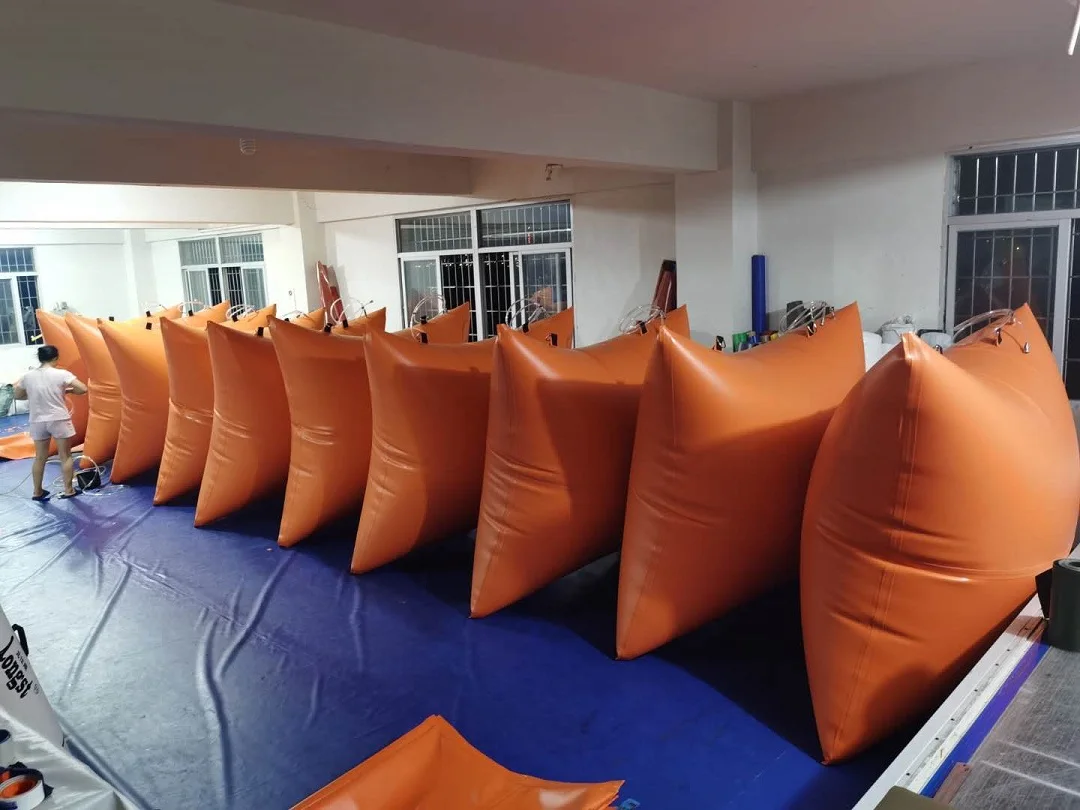 High Inflated Pressure Water Filled Steel Air Pushing Bag for Pushing Down Marble Block