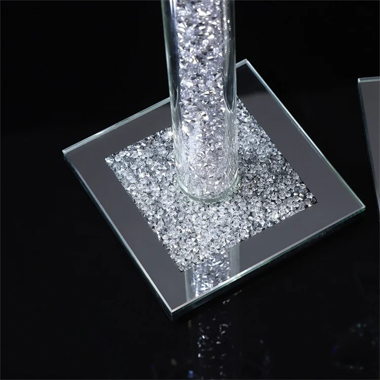 Lotus candle holder crystal glass small candle holder romantic candlelight dinner props western restaurant candle holder