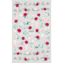 3D Nail Stickers Black Heart Love Self-Adhesive Slider Letters Nail Art Decorations Stars Decals Manicure Accessories