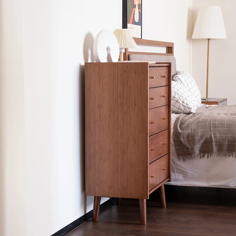 AiLiKEA PLANT HOT SALE OEM&ODM CUSTOMIZED Modern style bedroom furniture Bamboo chest of drawers cabinet storage