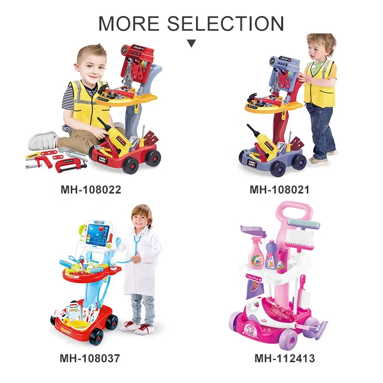 Clean cart role play toys for girls, kids cleaning tools cleaning toys