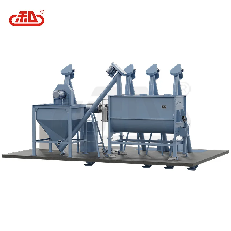 HXJX small medium animal farms 3 ton 5 ton powder feed making plant with automatic control