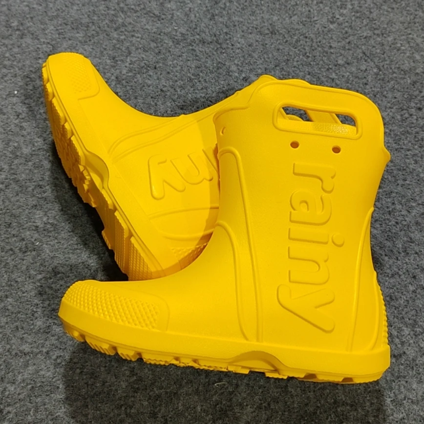 China factory Wholesale Good Price Non Slip Handle-type Popular Cute Children EVA Rainboots Kids Rain Boots