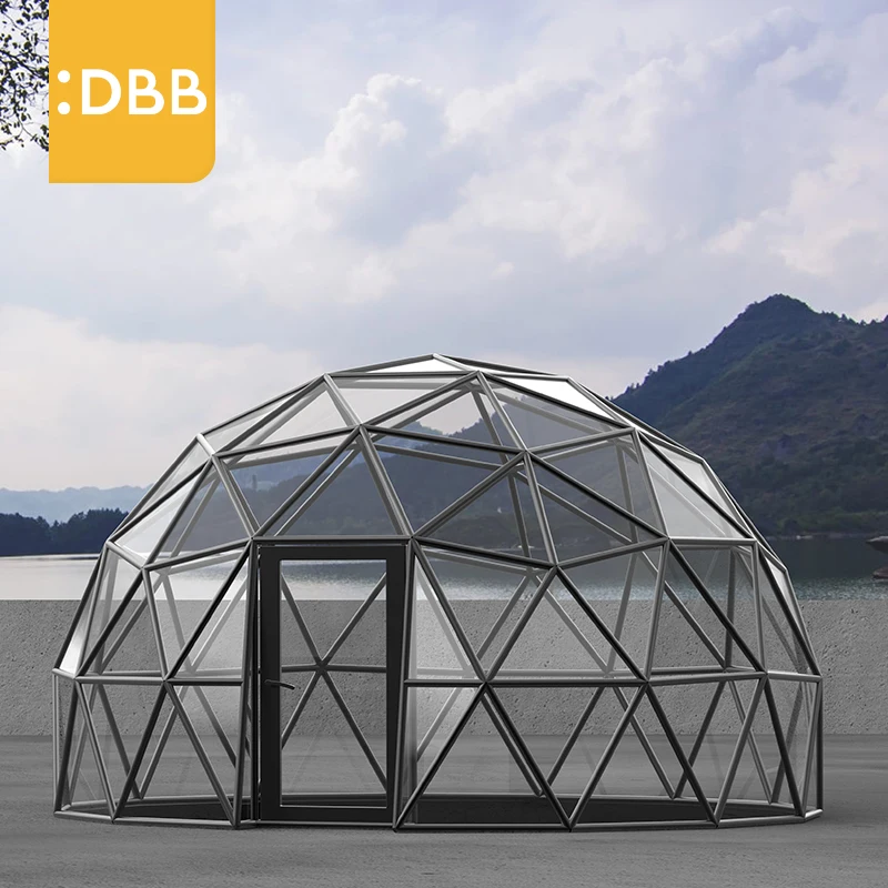 Best Selling 12Ft Round Greenhouse Glass Greenhouse Garden Professional Galvanized Steel Steel Prefab Green Houses