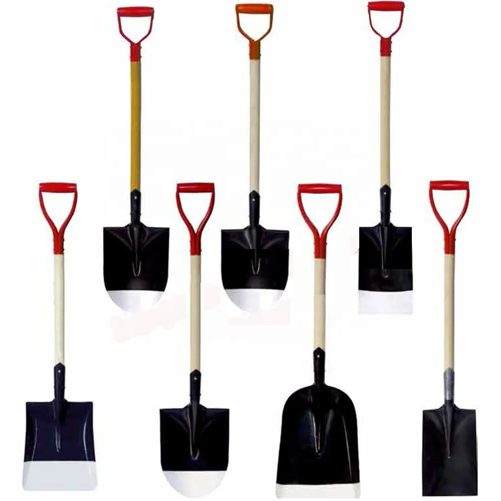 032 Factory direct produce farming agricultural tools 50Mn steel shovel with wood handle construction agricultural tools