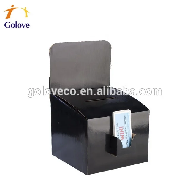 Foldable cardboard ballot and suggestion boxes