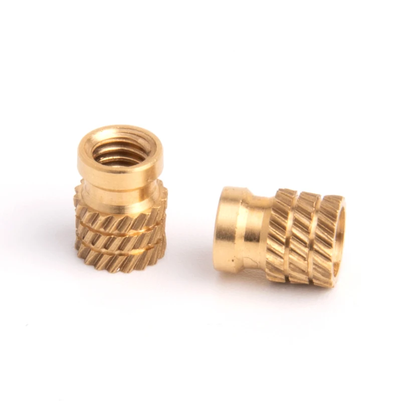Wholesale Price Half Knurled  Metric Injection Accessories Female Thread Insert Nut for plastic shell molding