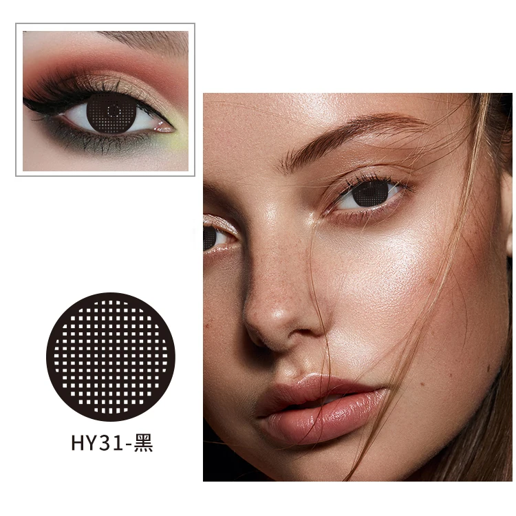 Factory Price 3 Tone Desire Green Color Circle Contact Lenses Soft Contact Lens Big Size 14mm