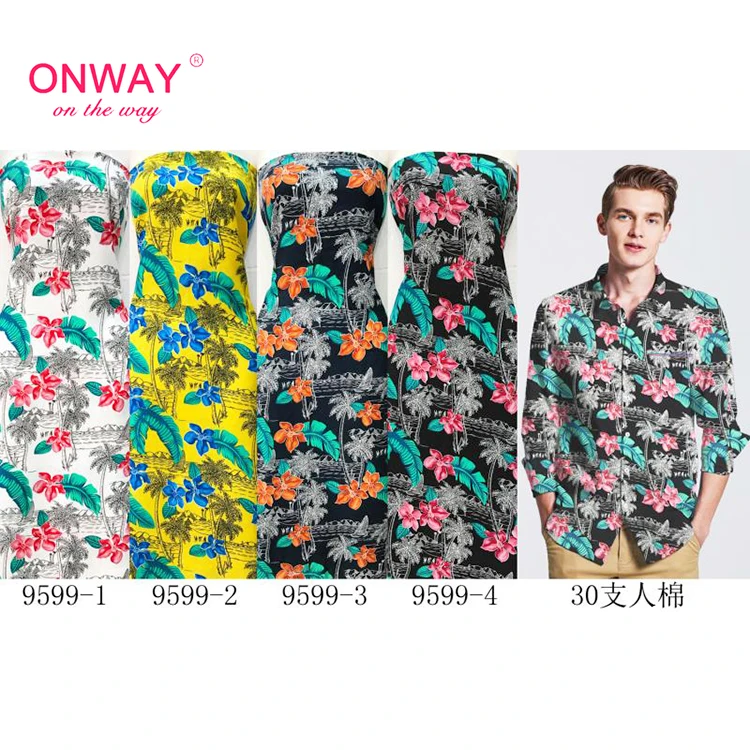 Wholesale Popular Customized Modern Woven Hawaiian Print Rayon Fabric for Women