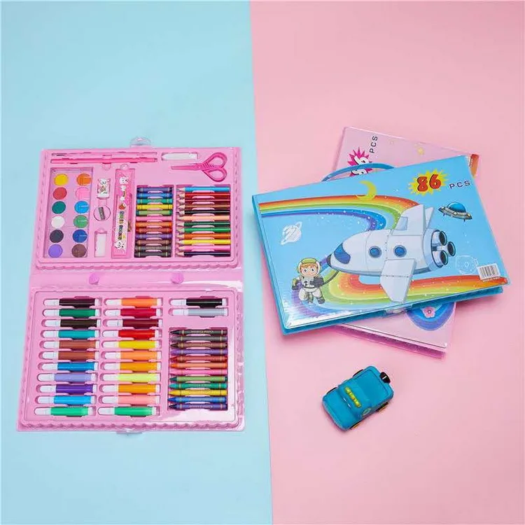 86 Piece Paintbrush Art Gift Children Watercolor Pen Painting Suit