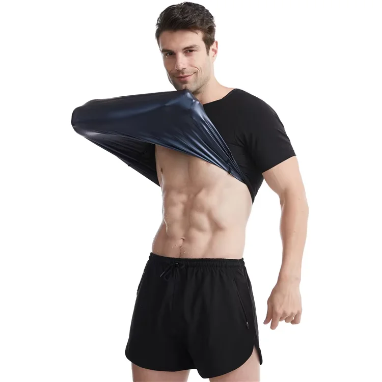 Ship Within 3 Days Workout Men Body Shaper Sweat Sauna Suits Heat Men Sauna Sweat Shirts